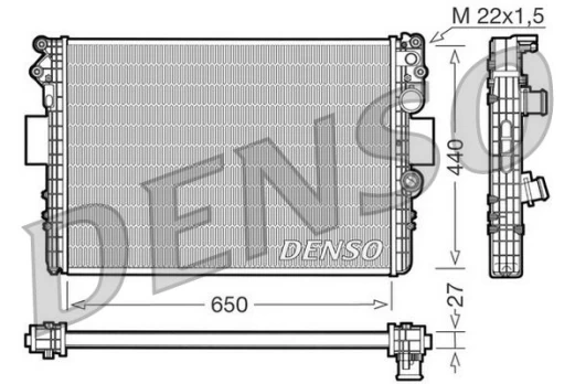 Radiatorius, variklio aušinimas DENSO DRM12002