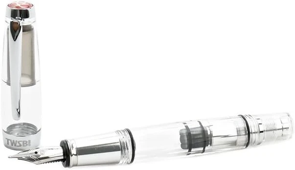 Twsbi Mini Al plunksnakotis, derva, skaidrus, sidabrinis, M7445020
