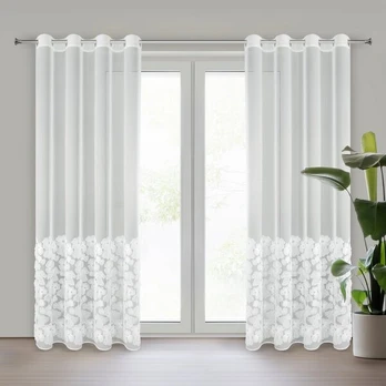 Eurofirany užuolaida Jasmin, 140x250 cm, balta