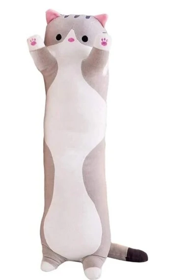 Pliušinis žaislas katinas , pilkas, 130 cm