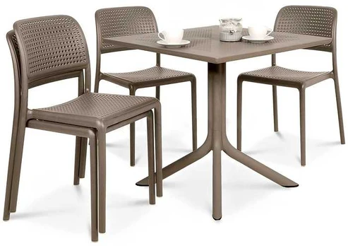 Lauko baldų komplektas BORA BISTROT/CLIP 4+1, Tortora