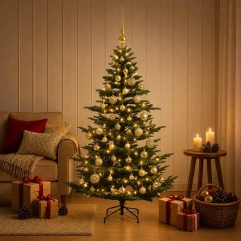 Dirbtinė kalėdinė eglutė su rutuliuku 120 cm 150 LED