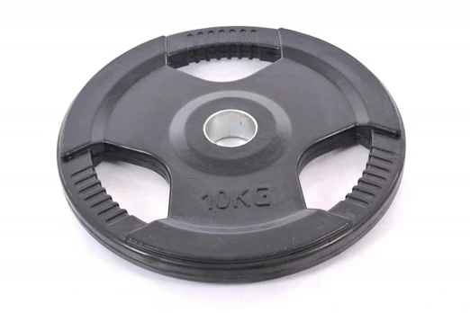 Olimpinis gumuotas svorio diskas 10 kg (50 mm)