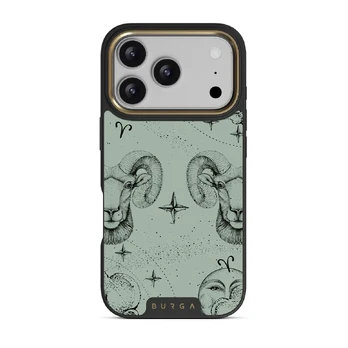 Aries - iPhone 17 Pro Case, Elite Dark (MagSafe) / Gold / Turquoise