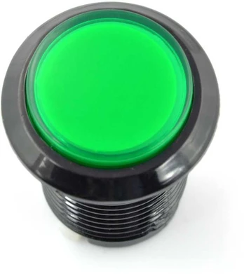 Arcade Push Button 3.3cm - žalias su pašvietimu