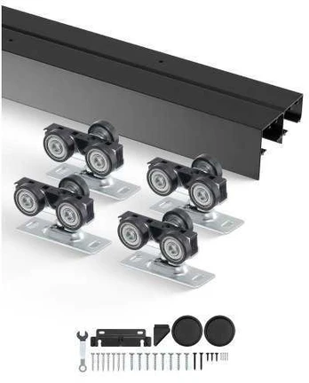 Dviejų durų bėgių sistema 122 cm