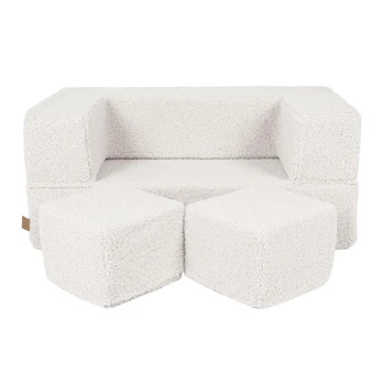 Vaikiška Minkšta Modulinė Sofa-Lova Teddy Bear Cube, 4 Spalvos