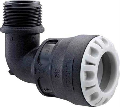 PLASTLINE 25 X 3/4" PLASSON BØJNING M/URG, SERIE 1