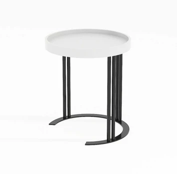 Side table KEIRA D40xH45cm, baltas
