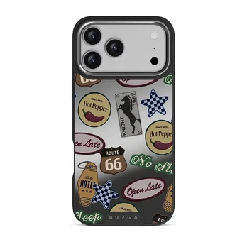 Open Late - iPhone 17 Pro Max Case, Elite Mirror Dark (MagSafe) / Silver
