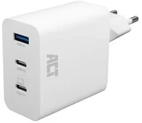 ACT „multioplader“ USB-C/USB-A įkroviklis 65 W, 3 prievadų su „Power Delivery PPS“, „QuickCharge“ ir „GanFast“