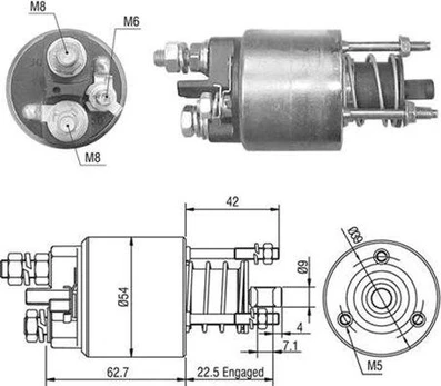 Solenoidinis jungiklis, starteris MAGNETI MARELLI 940113050491