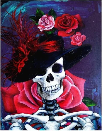 Deimantinė mozaika Dcidbbei Skeletas, 40 x 50 cm