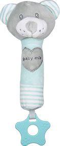 Baby Mix Bear Mint Whistling Plush Toy with Teether