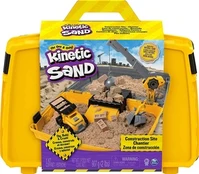 Kinetinis smėlis Spin Master Construction Folding Sandbox, ruda/geltona