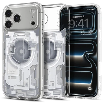 Dėklas Spigen Ultra Hybrid MagSafe iPhone 17 Pro / 18 Pro ZERO ONE Baltas