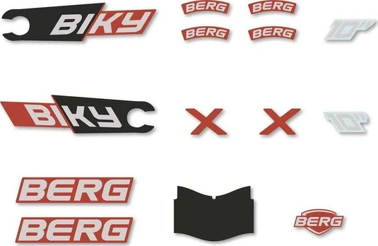 Berg Biky - Stickers set Mini Raudona