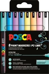 Posca - Soft Colors, Extra Fine Tip Pen, 8 pc (401673) kaina