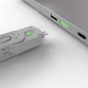 USB PORT BLOCKER KEY/GREEN 40621 LINDY kaina