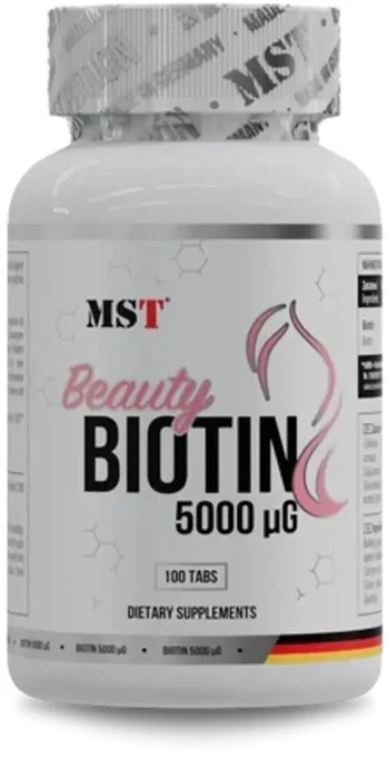 Biotino tabletės MST Biotin 5000, 100 tablečių