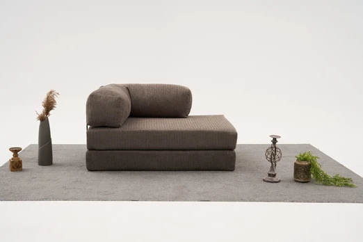 Dvivietė sofa, Hanah Home, patogi, pilka, 140 x 75 x 95