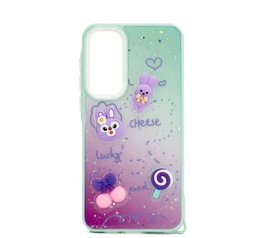 Dėklas iLike Samsung Galaxy A55 EPOXY CARTOON COVER Light Green