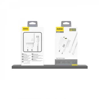 Dudao A26T GaN 25W USB-A, USB-C Charger - Baltas