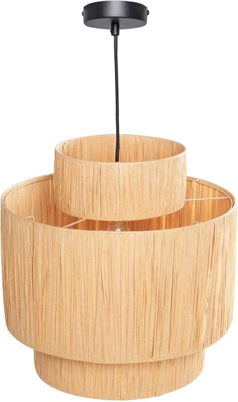 Beliani Lampa wisząca rafia naturalna MAGECH