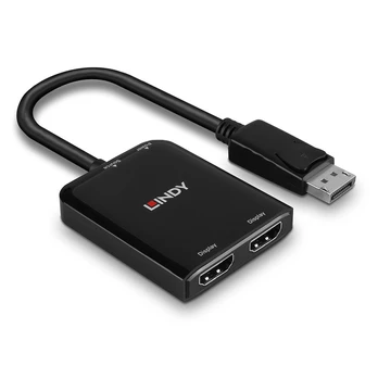 Lindy Konwerter DisplayPort do 2xHDMI MST juoda