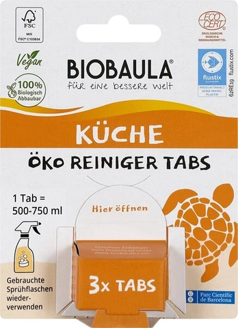 Biobaula Natūralus virtuvės valiklis tabletėmis, 3 vnt