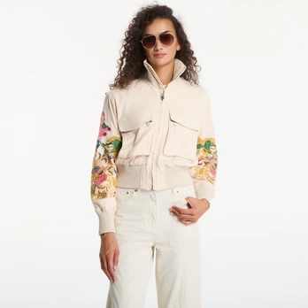 Desigual Jacket Mozart White - Dydis M (26SWEW331001 Striukės)