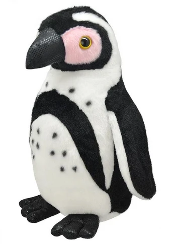 Pliušinis žaislas Wild Planet Cape Penguin, baltas/juodas, 23 cm
