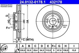 ATE 24.0132-0178.1 Brake Disc kaina
