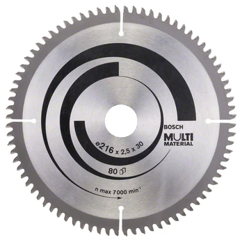 Universalus pjovimo diskas BOSCH Multi Material, 216 x 30 x 2,5 mm; 80, UŽS