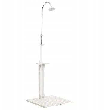 Medinis sodo dušas 75x75x221 cm, baltas