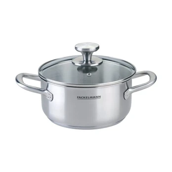 Fackelmann puodas su dangčiu Oval, 2,5 l, 20 cm, sidabrinis