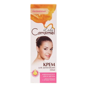 LADY CARAMEL depiliacinis veido kremas, 50 ml
