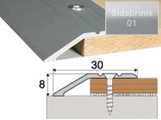 Profilis Effector A11, su nuolydžiu | sidabrinis 180 cm 39x10 mm