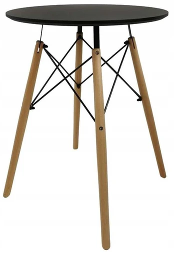Stalas Carol, rudas/juodas, 60 cm x 60 cm x 75 cm
