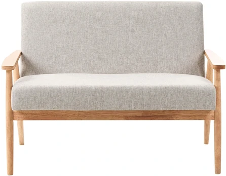 Beliani Dvivietė sofa ESRUM šviesiai ruda/pilka