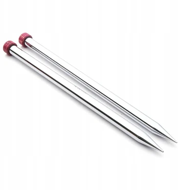 Kinzo Metaliniai tiesūs virbalai 25 cm 5,00 Knitpro Nova