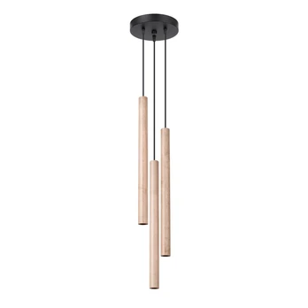Pendant lamp PASTELO 3P wood gaismeklis