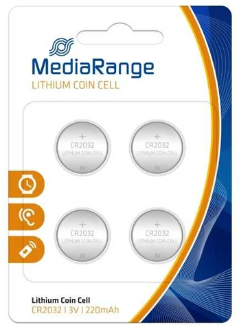 MediaRange Bateria CR2032 220mAh 4 vnt.