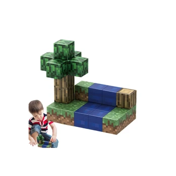 Minecraft magnetinis blokelių / kaladėlių rinkinys - 27 dalys