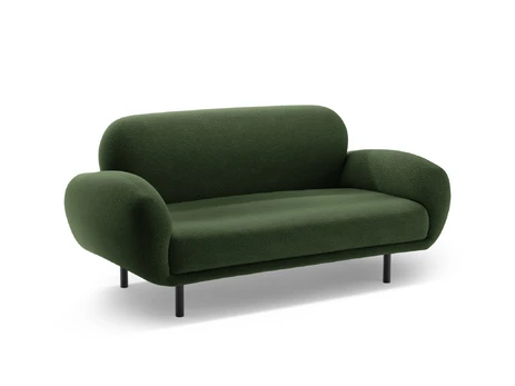 Boucle Sofa, "Poppy", 2 Seats, 148x72x82, Green