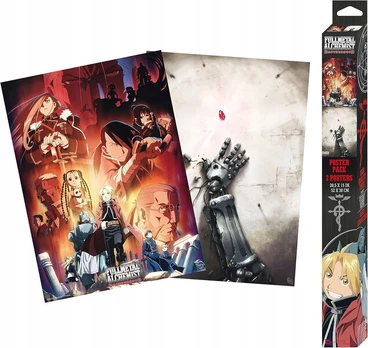 Rinkinys 2 plakatų "fullmetal Alchemist" Chibi 52x38 cm