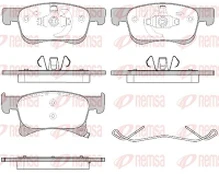 Stabdžių trinkelių rinkinys, diskinis stabdys REMSA 1580.02