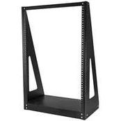 StarTech.com 2-Post 16U Heavy-Duty Desktop Server Rack, Small Open Frame 19in Computer Rack, Compact Network Rack for AV / Studio / Data / IT Equipment, TAA Compliant - Free Standing Two-Post Home/Office Rack, Freestanding rack, 16U, 160 kg, 9kg, Juodas