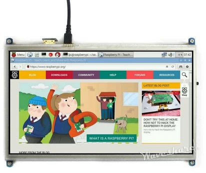 Waveshare varžinis lietimui jautrus ekranas Raspberry Pi mikrokompiuteriui - LCD TFT 10.1