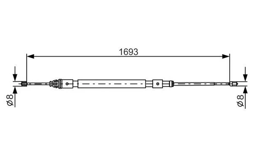 Trosas, stovėjimo stabdys BOSCH 1 987 477 993